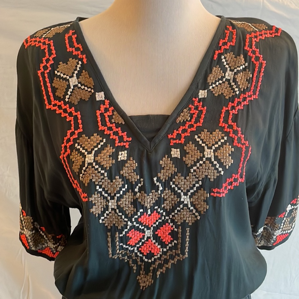 Embroidered Mini-dress/Romper - Picture 2 of 8